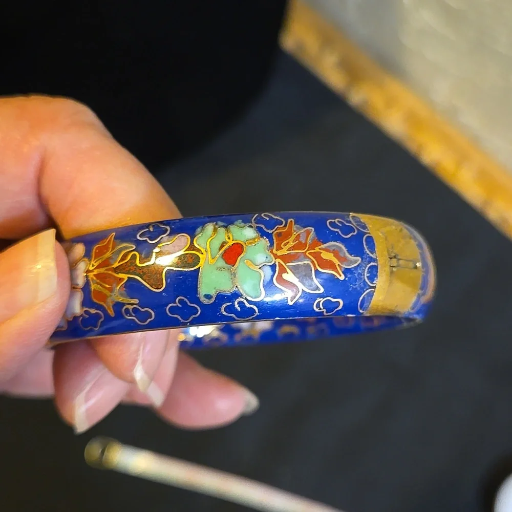 Vintage Chinese Cloissoné Bracelet - Picture 6 of 8
